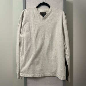 Vintage Abercrombie And Fitch Large Long Sleeve Cotton T-Shirt VTG Heather Grey